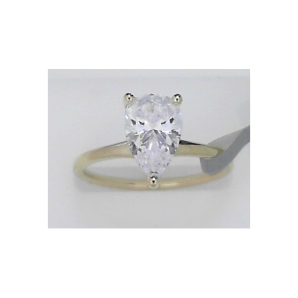 14K Yellow Gold MARS Solitaire Semi-Mount Ring Style 27611-PE9X