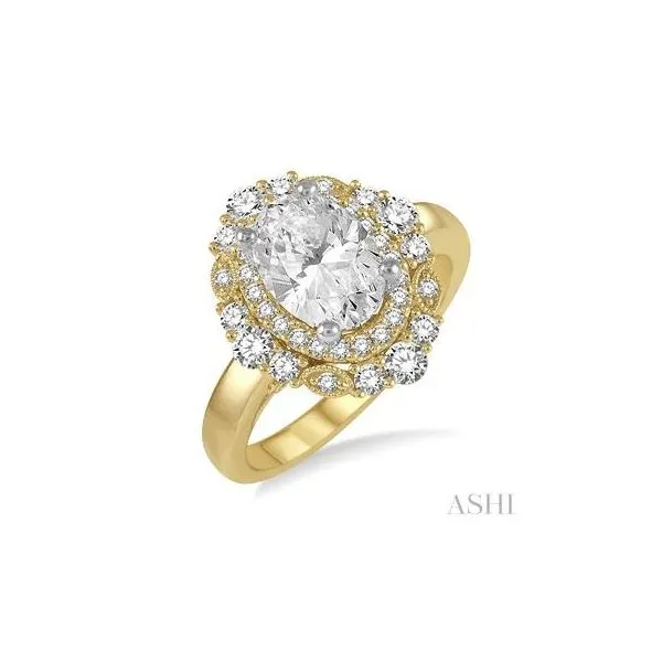 Yellow/White 14K Semi-Mount Ring - 0.60tw Round Diamonds (Size 6.5) Marc Robinson Jewelers Round Rock, TX