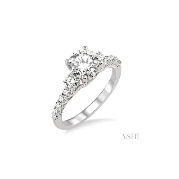 14K White Gold Semi-Mount Ring with 0.50ctw Round Diamonds – Size 6.5 Marc Robinson Jewelers Round Rock, TX