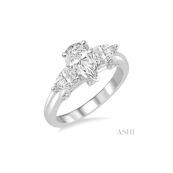 White 14 Karat Semi-Mount Ring – 0.50ctw Round Diamonds, Size 6.5 Marc Robinson Jewelers Round Rock, TX