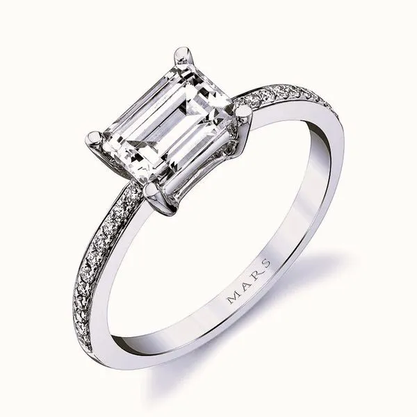 14K White Gold Semi-Mount Ring with Round Diamonds – Size 6.5 Marc Robinson Jewelers Round Rock, TX