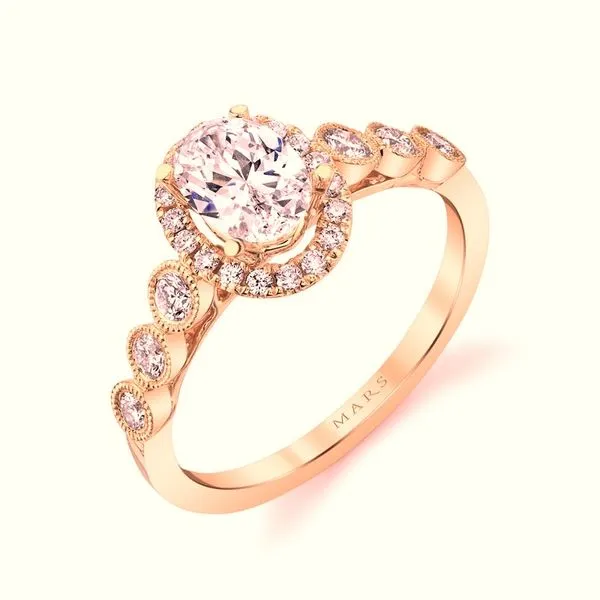 14K Rose Gold Semi-Mount Ring with 0.33ct Round Diamonds - Size 6.5 Marc Robinson Jewelers Round Rock, TX