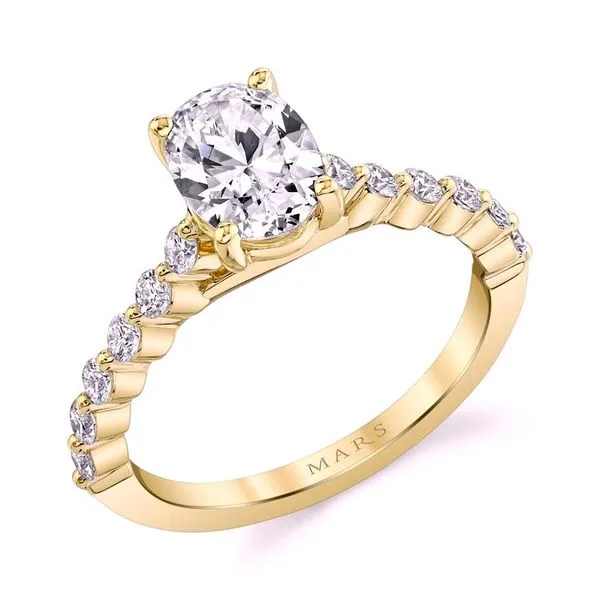 Rosé 14K Gold Semi-Mount Ring with Round Diamonds – Size 6.5 Marc Robinson Jewelers Round Rock, TX