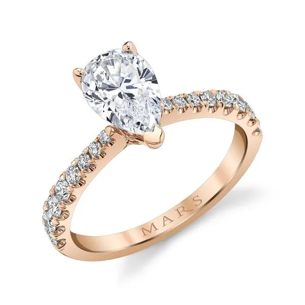 Rosé 14 Karat Semi-Mount Ring with 0.37ct Round Diamonds – Size 6.5 Marc Robinson Jewelers Round Rock, TX
