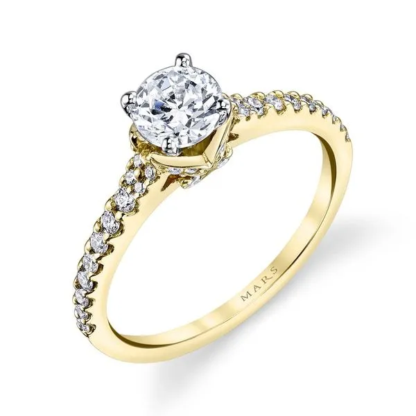 14K Yellow Gold Semi-Mount Ring with 0.29ctw Round Diamonds – Size 6.5 Marc Robinson Jewelers Round Rock, TX