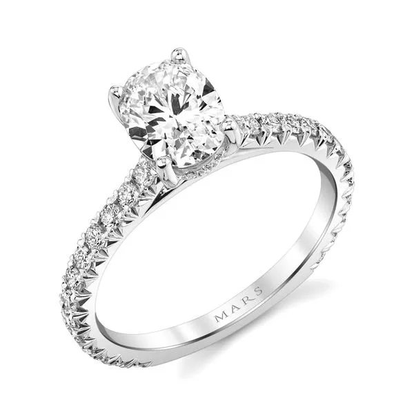 White 14 Karat Semi-Mount Ring - Size 6.5 with 40 Round Diamonds (0.50tw) Marc Robinson Jewelers Round Rock, TX