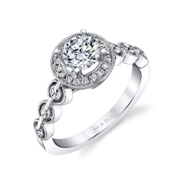 14K White Gold 0.34tw MARS Semi Mount Ring Marc Robinson Jewelers Round Rock, TX