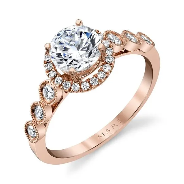14 Karat White Gold 0.27ctw MARS Semi-Mount Ring Marc Robinson Jewelers Round Rock, TX
