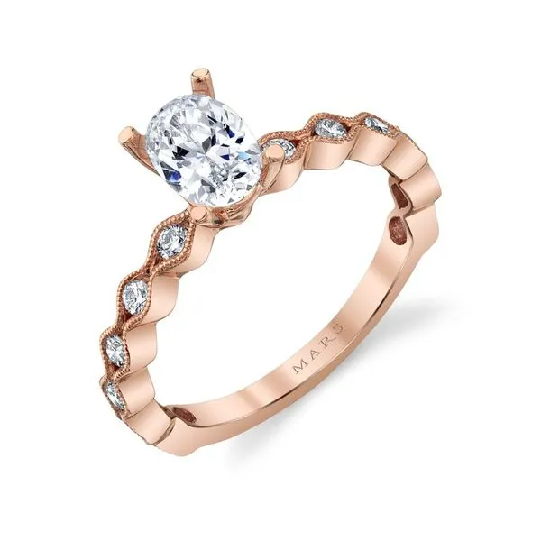 14 Karat Rose Gold 0.31ctw MARS Semi-Mount Ring Marc Robinson Jewelers Round Rock, TX