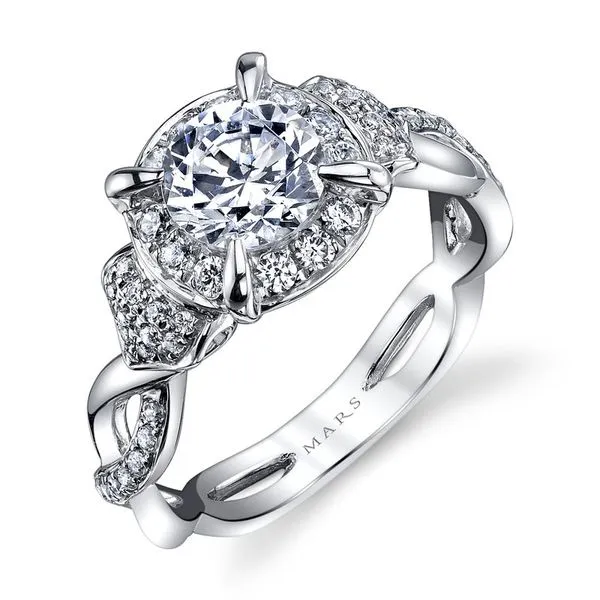 14K White Gold 0.45ctw MARS Semi Mount Ring Marc Robinson Jewelers Round Rock, TX