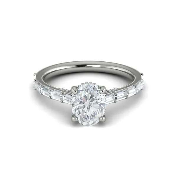 14 Karat White 0.73tw Vlora Hidden Halo Semi Mount Ring | VSC20194-OV20WG Marc Robinson Jewelers Round Rock, TX