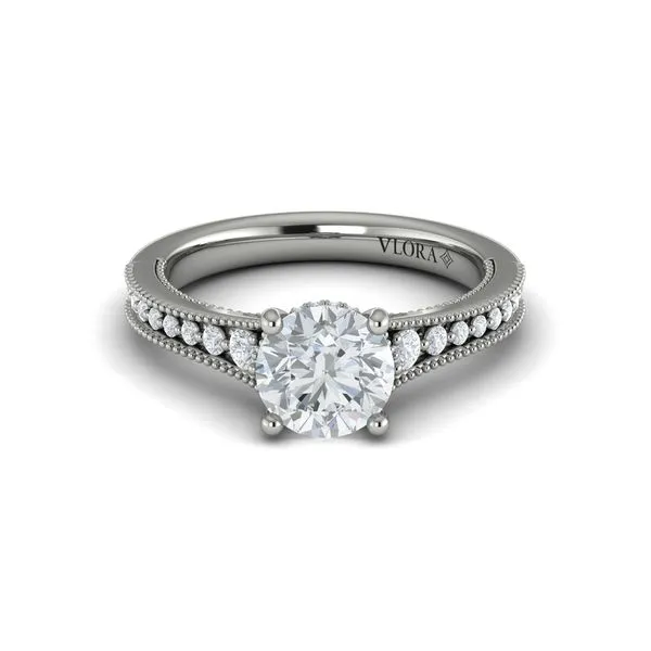 14K White Gold 0.33ctw Vlora Hidden Halo Semi-Mount Ring – VSC20254-RD20WG Marc Robinson Jewelers Round Rock, TX