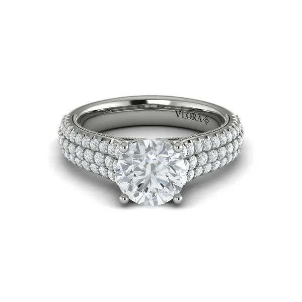 VSC20297-RD20WG 14K White Gold Vlora Accent Semi Mount Ring Marc Robinson Jewelers Round Rock, TX