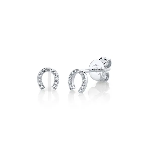 SC55002889 - Oakley 0.06 Ct. Diamond Horseshoe Stud Earrings Marc Robinson Jewelers Round Rock, TX