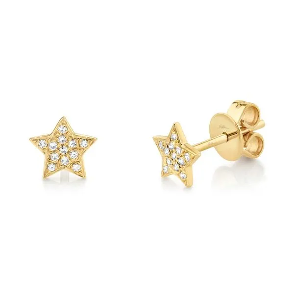 SC55001267 - Shy Creation Diamond Star Stud Earrings in 14K Yellow Gold (1/20 ct. tw.) Marc Robinson Jewelers Round Rock, TX