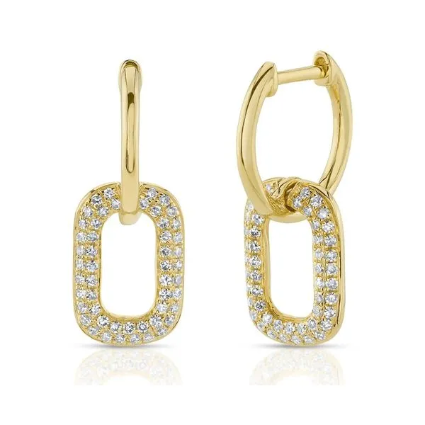 14K Yellow Gold Huggie Earrings with 0.23ct Round Diamonds Marc Robinson Jewelers Round Rock, TX