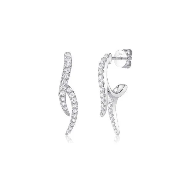 14K White Gold Drop Earrings with 0.44ct Round Diamonds Marc Robinson Jewelers Round Rock, TX