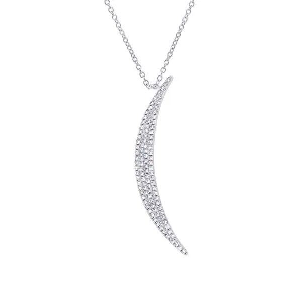 SC55002089 - Shy Creation 0.25Ct Diamond Pavé Crescent Necklace in 14K White Gold Marc Robinson Jewelers Round Rock, TX