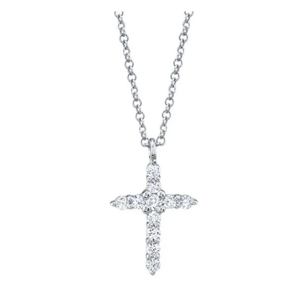 14K White Gold Open Link Pendant with 0.17ct Round Diamonds Marc Robinson Jewelers Round Rock, TX