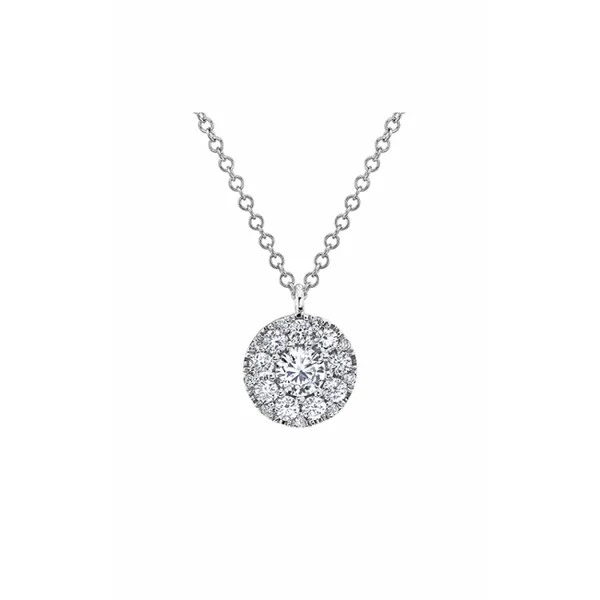 14K White Gold Drop Pendant with 0.50ct Round Diamonds Marc Robinson Jewelers Round Rock, TX