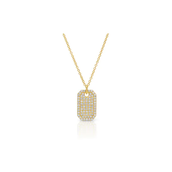 14K Yellow Gold Open Link Diamond Necklace – 18
