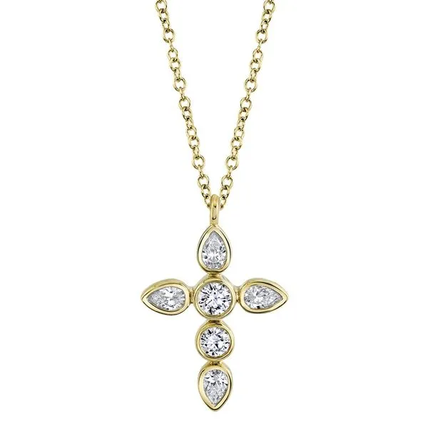 14K Yellow Gold Open Link Diamond Necklace – 18