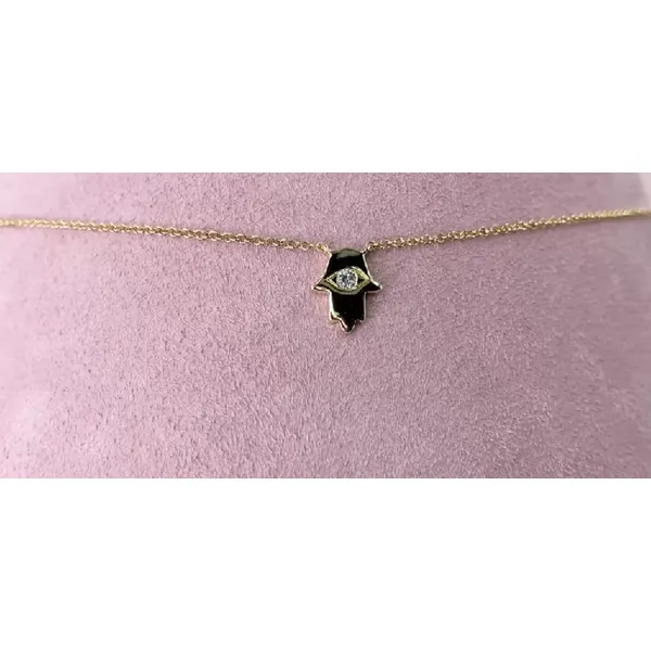 Shy Creation 14K Yellow Gold Open Link Necklace with 0.04ct Round Diamonds Marc Robinson Jewelers Round Rock, TX