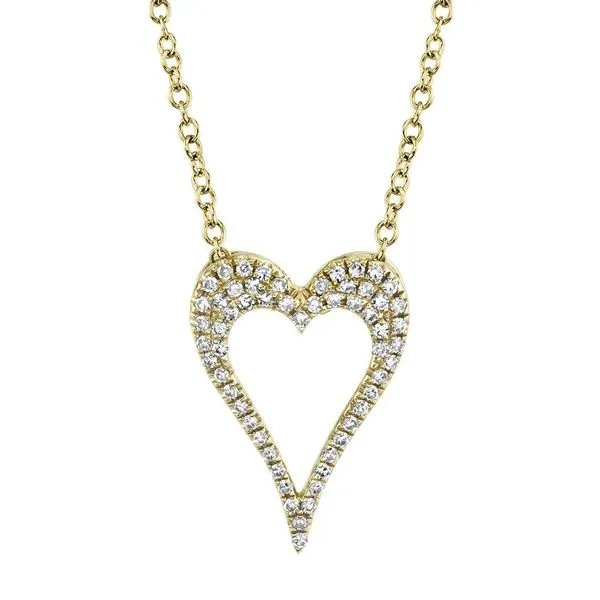 14K Yellow Gold Open Link Diamond Necklace – 18