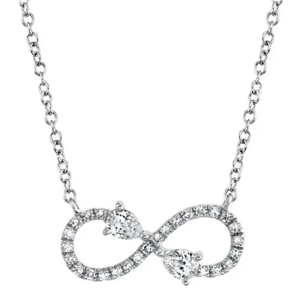 14K White Gold Infinity Diamond Necklace – 0.22ct Marc Robinson Jewelers Round Rock, TX