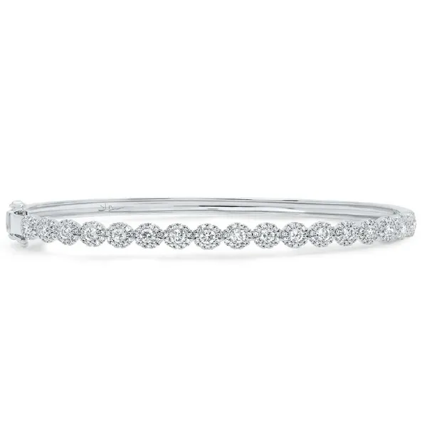 Lady's White 14K Gold Diamond Bangle Bracelet – 1.35ctw, 7” Marc Robinson Jewelers Round Rock, TX