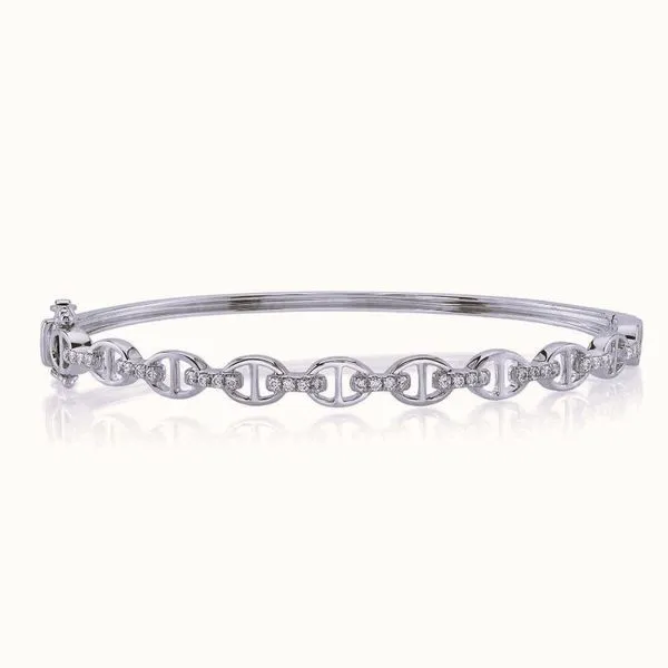 14K White Gold Diamond Bangle Bracelet – 0.35ctw, 7” Marc Robinson Jewelers Round Rock, TX