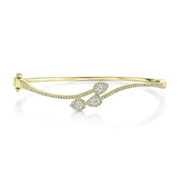 Lady's Yellow 14 Karat Bangle Diamond Bracelet – 0.54ct Round Diamonds Marc Robinson Jewelers Round Rock, TX
