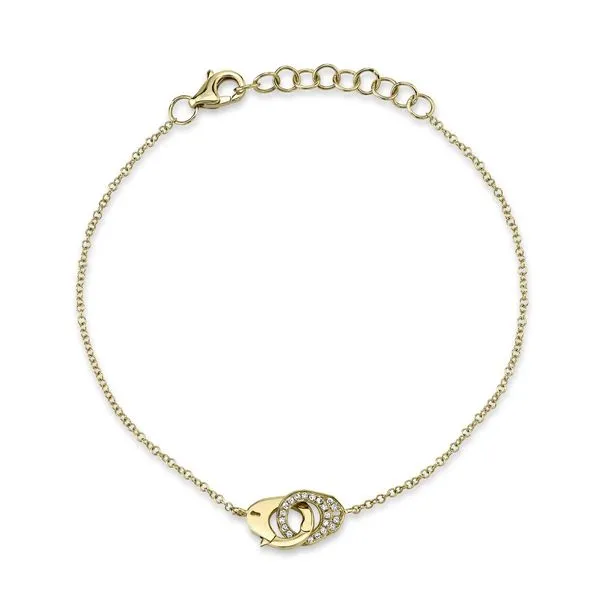14K Yellow Gold Diamond Handcuff Bracelet – 7