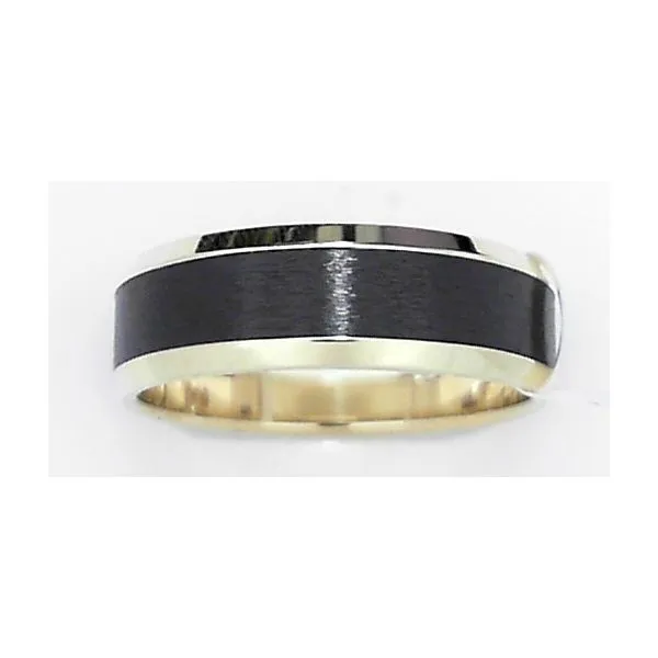 A.JAFFE Ebb0310_7pl 14K Yellow Gold Men's Wedding Band – 7mm, 0.05 CT Marc Robinson Jewelers Round Rock, TX
