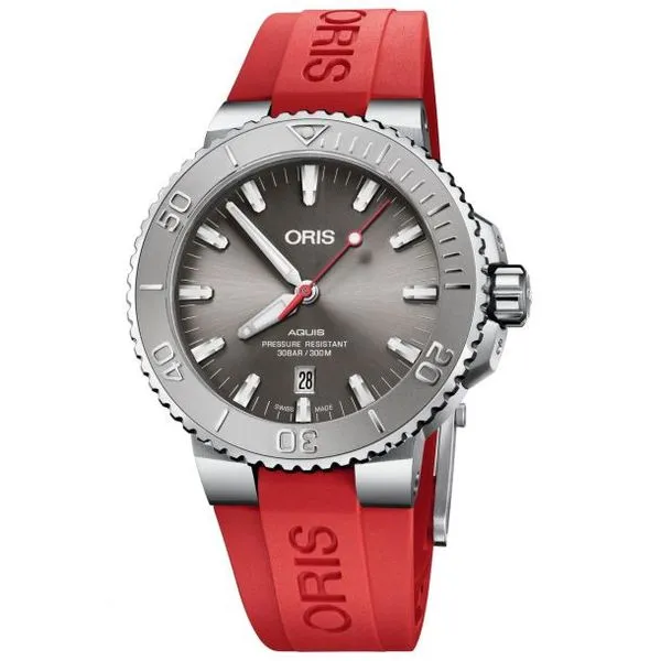 Oris Aquis Date Relief Grey Dial Automatic Watch for Men - 44mm Marc Robinson Jewelers Round Rock, TX
