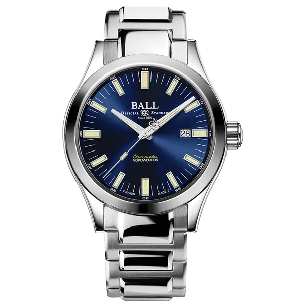 BALL Engineer M Marvelight 43MM Chronometer - Blue Dial, Steel Bracelet, Automatic Movement Marc Robinson Jewelers Round Rock, TX