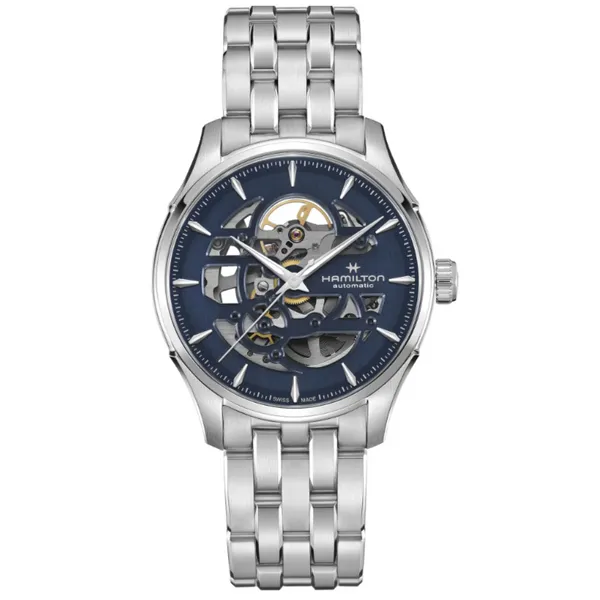 H42535141 Jazzmaster Skeleton Auto – 40mm Swiss Automatic Skeleton Watch with Blue Dial Marc Robinson Jewelers Round Rock, TX