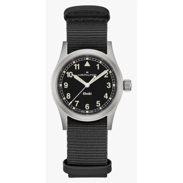H69301430 Khaki Field Quartz 33mm – Military-Inspired Swiss Quartz Watch Marc Robinson Jewelers Round Rock, TX