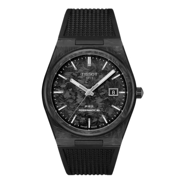 Tissot PRX Powermatic 80 Carbon 40mm – Model T1379079720100 Marc Robinson Jewelers Round Rock, TX