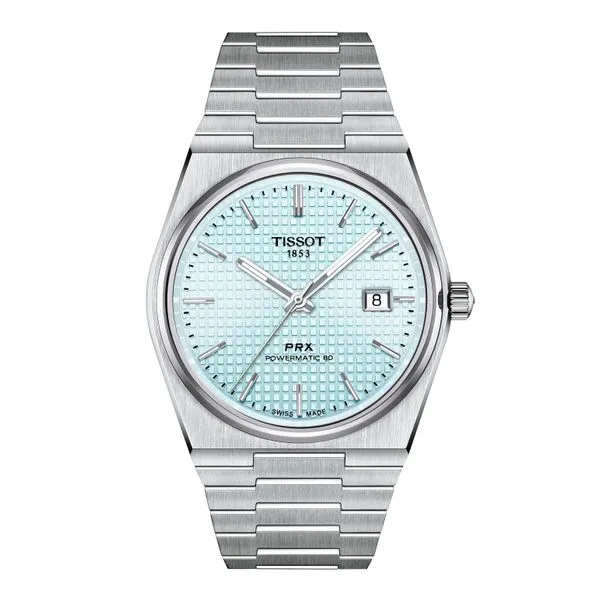 Tissot T1374071135100 PRX T-Classic Automatic Watch for Men - Blue Dial, Stainless Steel Strap Marc Robinson Jewelers Round Rock, TX