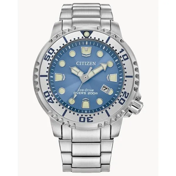 Citizen Promaster Dive Men's Watch - Silver-Tone, Light Blue Dial, Eco-Drive Marc Robinson Jewelers Round Rock, TX
