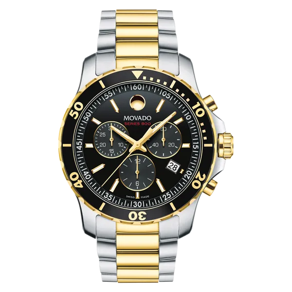 Movado Series 800 Swiss Quartz Chronograph Black Dial Men's Watch - 2600146 Marc Robinson Jewelers Round Rock, TX