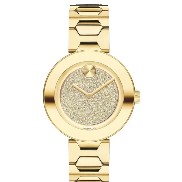 Movado Bold Pave Crystal Dial Ladies Watch 3600492 Marc Robinson Jewelers Round Rock, TX