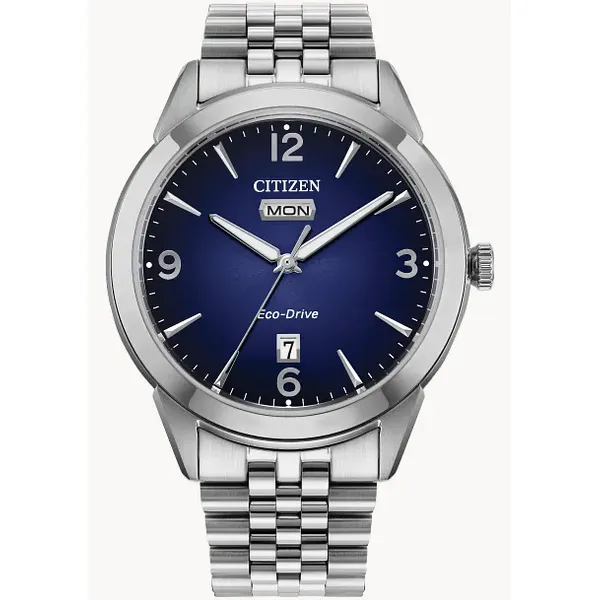 Citizen AW0150-53L Men's Dress Watch – 40.5mm Blue Dial, Stainless Steel Bracelet Marc Robinson Jewelers Round Rock, TX