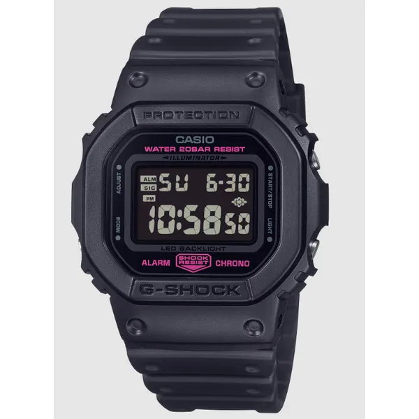 Casio DW5600PK-1 G-Shock Digital Watch | Stopwatch, Countdown Timer & LED Light Marc Robinson Jewelers Round Rock, TX