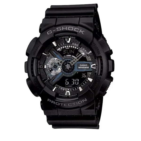 Casio G-Shock GA-110-1B Men's Analog-Digital Watch | World Time, Stopwatch & LED Light Marc Robinson Jewelers Round Rock, TX
