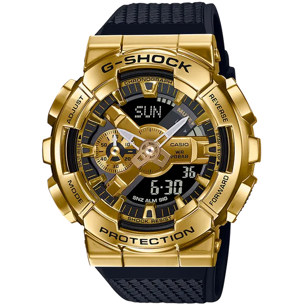 Casio G-Shock GM110G-1A9 Analog-Digital Watch | Gold-Tone, World Time & LED Light Marc Robinson Jewelers Round Rock, TX