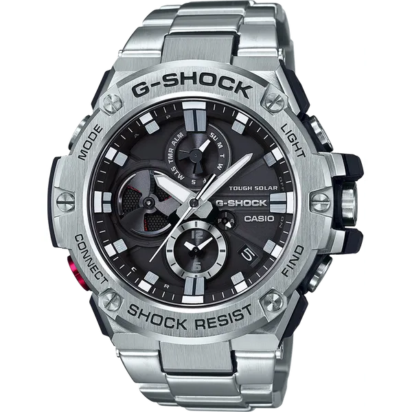 Casio GSTB100D-1A G-Steel Solar Analog-Digital Watch | World Time, Countdown Timer, LED Light Marc Robinson Jewelers Round Rock, TX