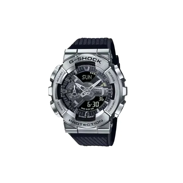 G-SHOCK GM110-1A – Tough Digital-Analog Watch with Stainless Steel Bezel Marc Robinson Jewelers Round Rock, TX