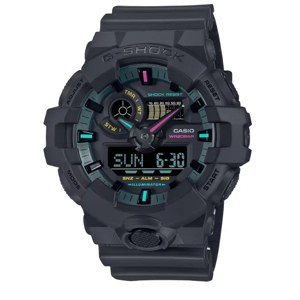 GA-700 SERIES: GA700MF-1A – Rugged Durability Meets Multifluorescent Style Marc Robinson Jewelers Round Rock, TX